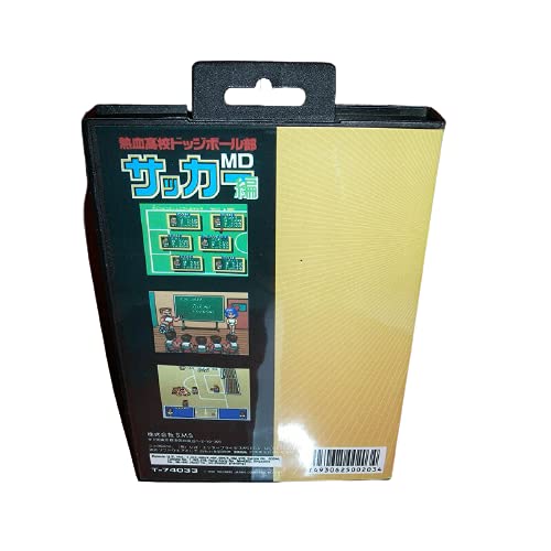 Aditi High School Soccer-Kunio Kun Japan Capa com caixa e manual para MD Megadrive Console de videogame de 16 bits cartão MD