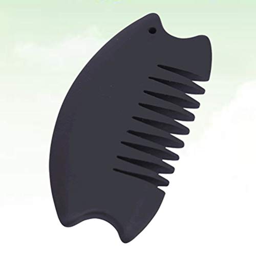 Colinhos de cabelo Massagem pente mini -pedra natural agulha portátil massagem pente de suavização de cabelos para homens garotas pincel de cabelo preto