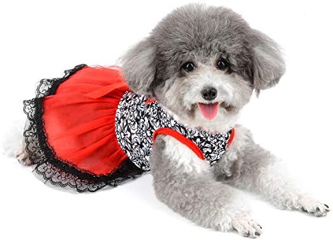 Vestido de cachorro zunea para cães pequenos menina fita de verão tutu vestido de renda sexy laça saia de cachorrinho com browknotnot