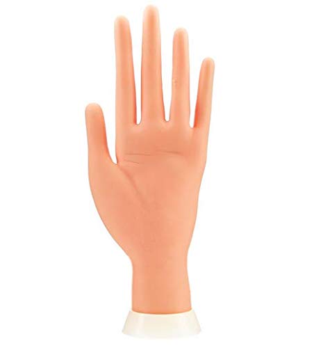 Mannequim de plástico macio de lassum, ferramenta flexível de prática flexível de manicure de manicure à mão
