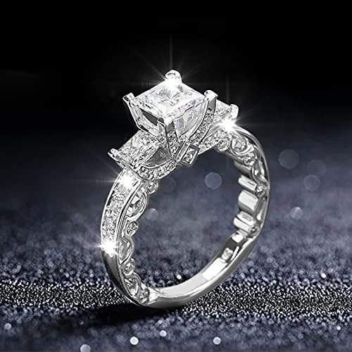 Anel de corrente para mulheres anéis de conjunto 7 anel de diamante popular anel requintado de jóias de moda simples popular