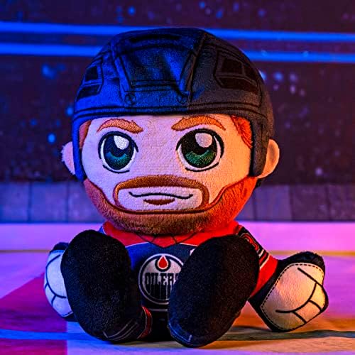 Bleacher Creaturas Edmonton Oilers Connor McDavid 8 Kuricha Plush - Soft Chibi inspirado na NHL Superstar