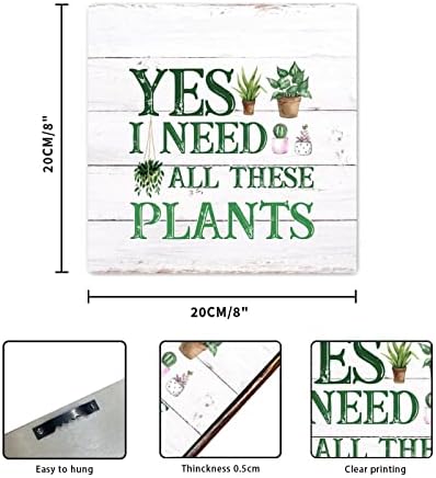 Sinais de madeira sim, eu realmente preciso de todas essas plantas placas de madeira suculenta planta planta decorativa de parede de