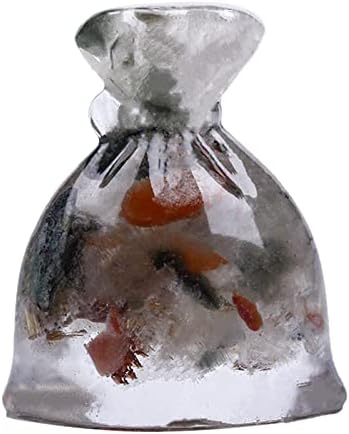 Dbylxmn saco de cola artesanal pequenos ornamentos de cristal de cristal de cristal ornamentos de cristal compatíveis