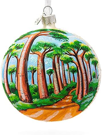 Avenida dos Baobabs, Madagascar Glass Ball Christmas Ornamento de 4 polegadas