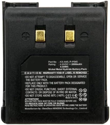 Synergy Digital Cordless Phone Battery, compatível com KKJQ21AM40, KX-A45, P-P545, Tipo 45 Bateria de telefone sem fio