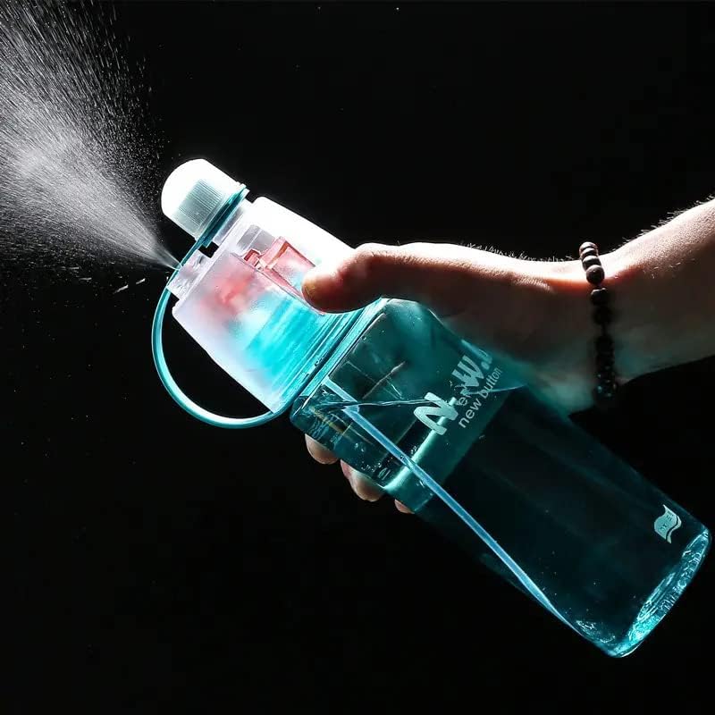 20oz/600 ml de copo de água com spray criativo, copo de plástico esportivo ao ar livre, garrafa de água de fitness