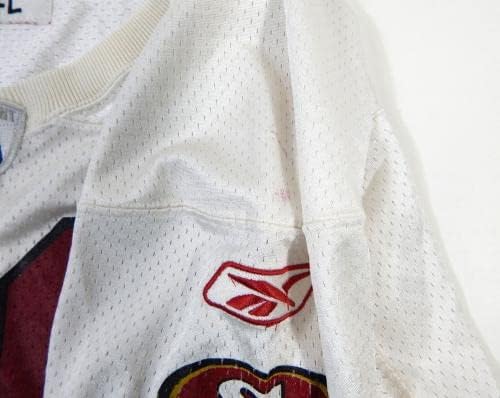 2005 San Francisco 49ers Mike Adams 20 Game usou White Practice Jersey L 472 - Jerseys de jogo NFL não assinado usados