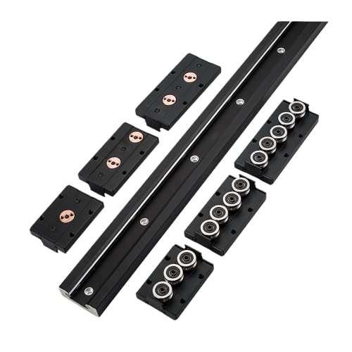 Mssoomm Inner Double Axis Roller Ball Bearing Linear Motion Guide Rail Track SGR10 4PCS L: 1580mm/62.2 inch + 4PCS SGB10-5UU Five Ball Bearing Rollers Slider Block