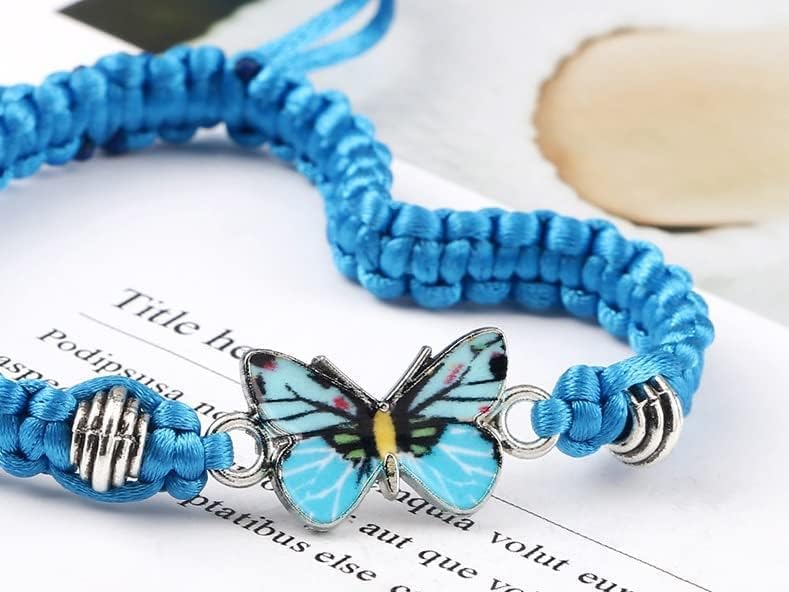 Chuu Yung Bracelets de borboleta ajustável de cordas