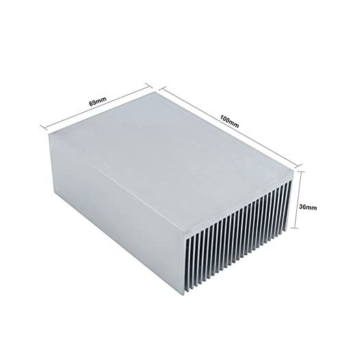 Invasor de calor de alumínio 150 x 69 x 36mm/5,91 x 2,72 x 1,42 polegada Radiator de resfriador de resfriamento para chip eletrônico