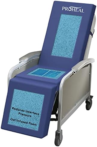 Almofadas de cadeira de espuma Geri - Cadeira de cadeira reclinável almofada de pressão médica para feridas - impede o calor do