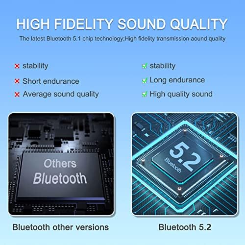 Fone de ouvido Bluetooth do Hsility para telefones celulares 500hrs tempo de espera com caixa de carregamento LED 270 graus microfone rotativo mãos livres bluetooth 5.1 versão