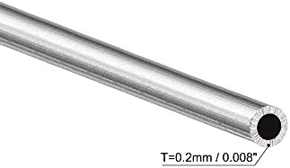 UXCELL 304 Tubo redondo de aço inoxidável 1 mm od 0,2mm espessura da parede 250 mm 4 pcs
