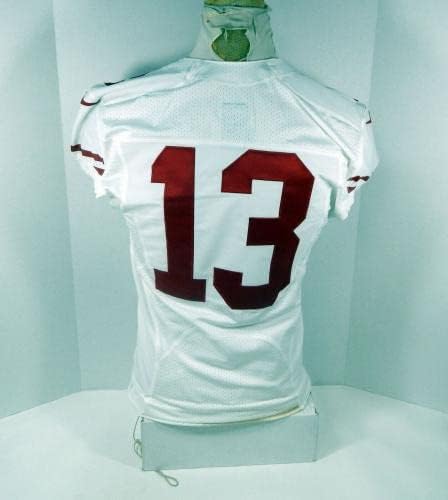 2012 SAN FRANCISCO 49ers 13 Jogo emitiu White Jersey 42 DP30233 - Jerseys usados ​​na NFL não assinada