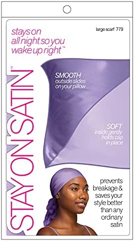 Fique em cetim grande lenço quadrado para proteção do cabelo do sono para mulheres - cores e padrões variados