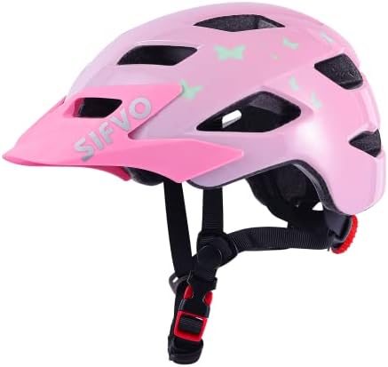 Capacete infantil, Sifvo Kids Bike Helmet Boys and Girls Bike Helmet com capacete de viseira legal para crianças 5-14, Capacete