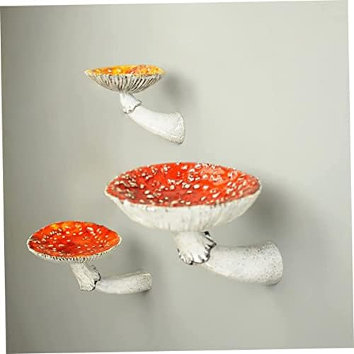 YAPTHEs prateleiras flutuantes de cogumelos, decoração de sala de cogumelo fofa, decoração de parede prateleira flutuante, decoração