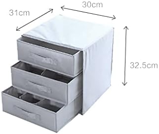 WSSBK 2 peças 3 Camadas Caixa de armazenamento de roupas de roupas domésticas gaveta de roupa de roupa íntima caixa de armazenamento