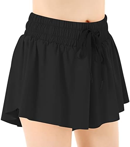 Girls Flowy Shorts shorts de borboleta com bolso 2 em 1 shorts atléticos Excunhando shorts para garotas