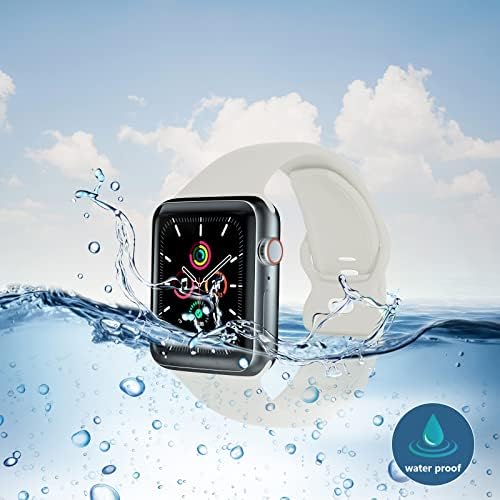 Topbang Compatível com Apple Watch Band 38mm 40mm 41mm para homens, Iwatch Silica Gel Band Soft ajustável Apple Watch Sport Substituição para Apple Watch Series 7 6 5 4 3 2 1 SE