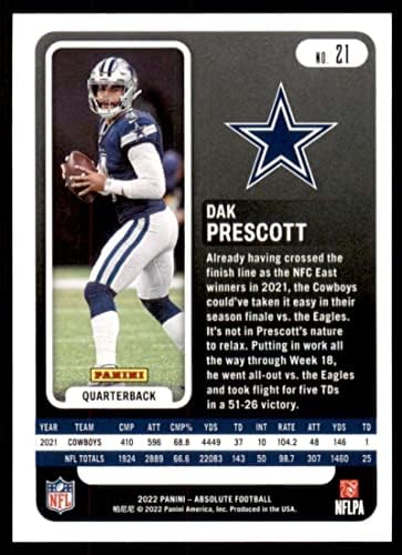 2022 Panini absoluto #21 Dak Prescott Dallas Cowboys Football NM-MT