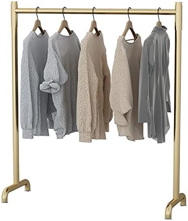 Rack de vestuário para roupas de casaco Zbyl, prateleiras de guarda -roupa de metal prateleiras de roupas, rack de roupas, organizador de armário portátil, lavanderia de haste padrão, 100 × 130cm