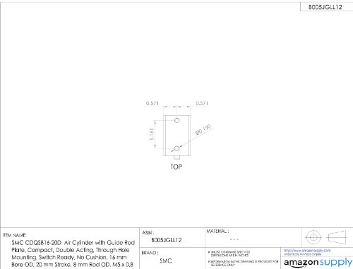 SMC CDQSB16-30D Cilindro de ar com placa de haste-guia, compacto, atuação dupla, através da montagem de orifícios, interruptor pronto,