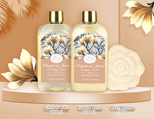 Pacote de Lemon and Magnolia Bath Gift Set, cesta de presentes de spa para mulheres, ótima ideia de presente para aniversário