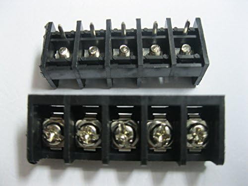 40 PCS Conector de bloco do terminal de parafuso de parafuso 5way/pino Pitch 8,25mm Tipo de barreira preto cor dc39b