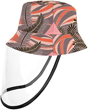 Chapéu de proteção para adultos com escudo facial, chapéu de pescador anti -sun tap, frutas tropicais pinapple verão