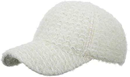Capinho de beisebol para mulheres inverno vintage lã de lã de lã Hat de beisebol