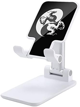 Yin Yang Dragons Stand Ajustável do telefone celular Tablets portáteis para Office Travel Farmhouse White-Style