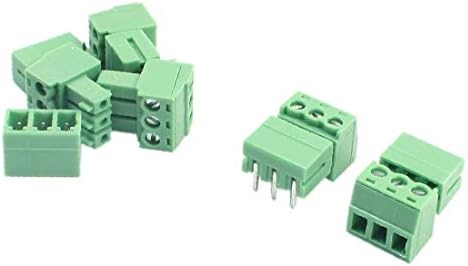 X-Dree 5pcs AC 300V 10A PHAMGE DE 3,81MM ATRAVÉS DO ERRO TIPO DE ERRO PCB CONECTOR DE TERMINAL DE PCB PCB CONECTOR BLOCO DE