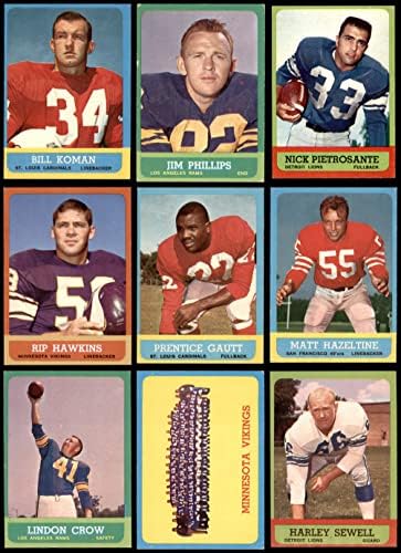 1963 Topps Football 50 Card Starter Set/lote Ex+