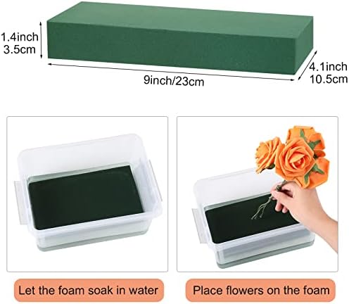 4 Define caixas de envelope de buquê de Florist com blocos de espuma floral, caixa de flores de embalagem de papel Caixa de flores para o Dia dos Namorados, Dia das Mães, Festas de Aniversário de Casamento