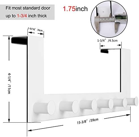 Webi sobre o gancho da porta, cabide da porta: sobre o toalha da porta, 6 ganchos de porta para pendurar, cabide da