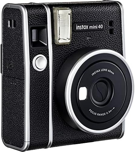 Fujifilm Instax 40 Câmera de filme instantânea com mini pacote de pacote duplo de filme instantâneo com photobox, molduras e cartões postais de bricolage