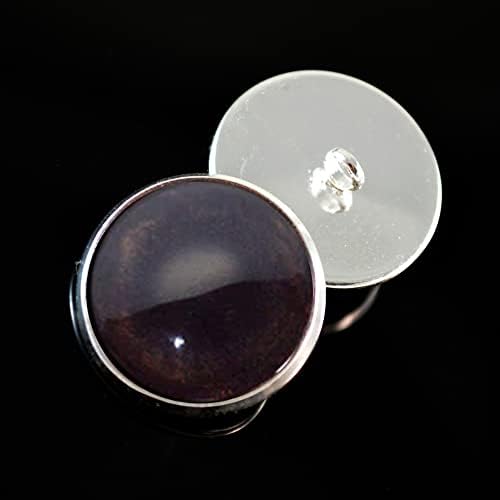 Designs com miçangas de Megan Cão marrom escuro Olhos de botão realistas costuram nos loops de haste 10mm - 30 mm de pelúcia