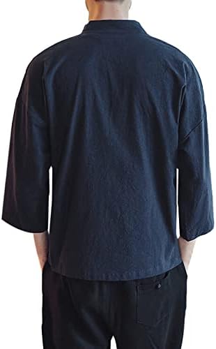 Jaquetas para homens moda moda japonesa yukata casual casual kimono Outwear algodão safra de casacos de inverno solto