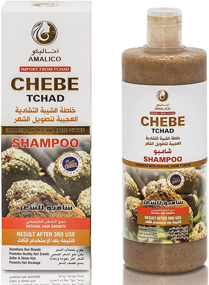 Shampoo natural de pó Chebe para crescimento de cabelo anti -casca shampoo - Chebe em pó africano livre para crescimento de cabelo Sulfato livre - 16,9 oz