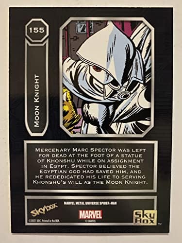 Moon Knight Gold Marvel Metal Universo 2021 Skybox Pack Pack Fresh Trading Card #155 Licenciado oficialmente