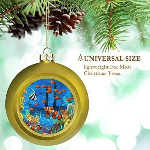 Bola de Natal de peixes tropicais Ornamentos pendurados xams decoração de árvores para festa de férias