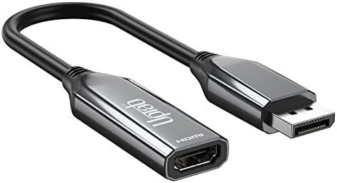 UPTAB DisplayPort 1.4 para HDMI 2.1 Adaptador ativo com suporte HDR Exibe 4K 120Hz até 8k 60Hz com HDR - Connect PC ou tablet