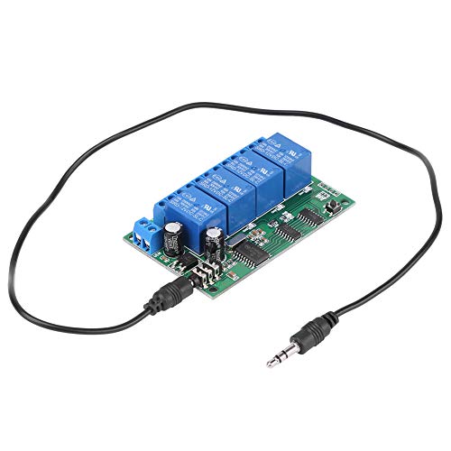 FAFEICY AD22B04 12V Decodificador de sinal de tom DTMF de 4 canais, Relé controle remoto PLC, módulo