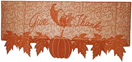 Pinsuzosy Dia do Dia de Ação de Graças Mantel lareira de lareira Família de pano de lareira juntos outono outono abóbora