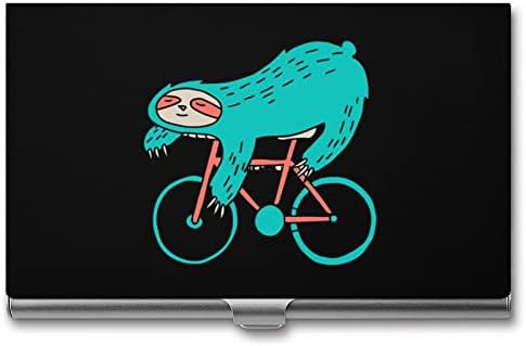 Blue Sloth monta um cartão de visita de cartões de bicicleta portador de cartão fofo Id Credit Wallet Carrier