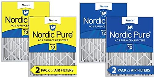 Nordic Pure 20x25x4 Merv 10 Filtros de ar do forno CA plissado 2 paco