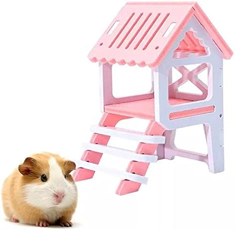 Dhdm Bed Bed Nest Hamster House Suba de madeira Small Animal Pet Sleeping Sleeping Chinchillas Guinea-Pig Hamster Nest Nest