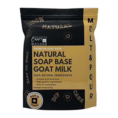 Artesanato e natureza 4 lb Todos os leite de cabra natural não com cheiro de glicerina hidratante derrete e despeje